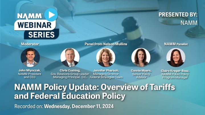 NAMM Policy Webinar Recording